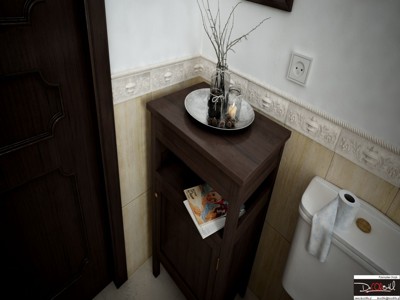 Fotorealistyczna wizualizacja łazienki w stylu klasycznym